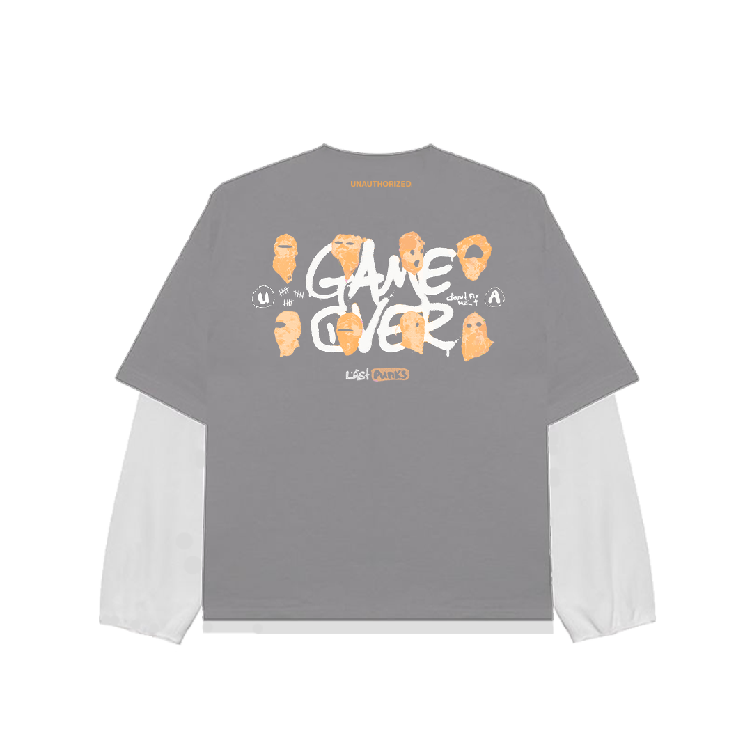 Grey Double-Sleeve Shirt