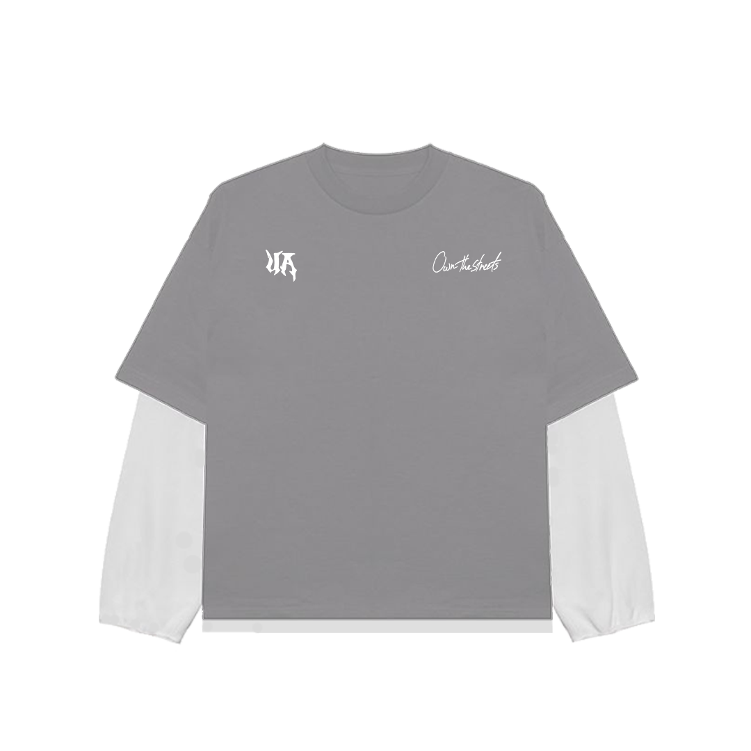 Grey Double-Sleeve Shirt