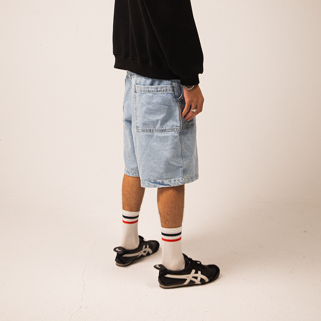 UA Light Washed Baggy Jorts