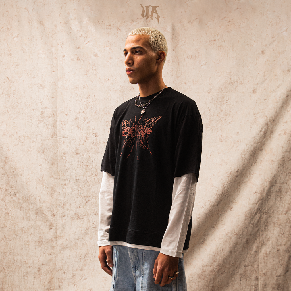 UA V2.Black Double-Sleeve Shirt