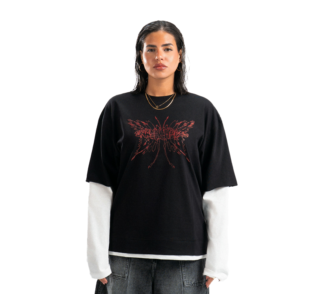 UA V2. Black Double-Sleeve Shirt