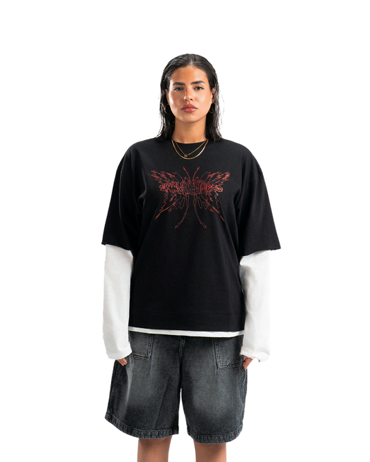 UA V2.Black Double-Sleeve Shirt
