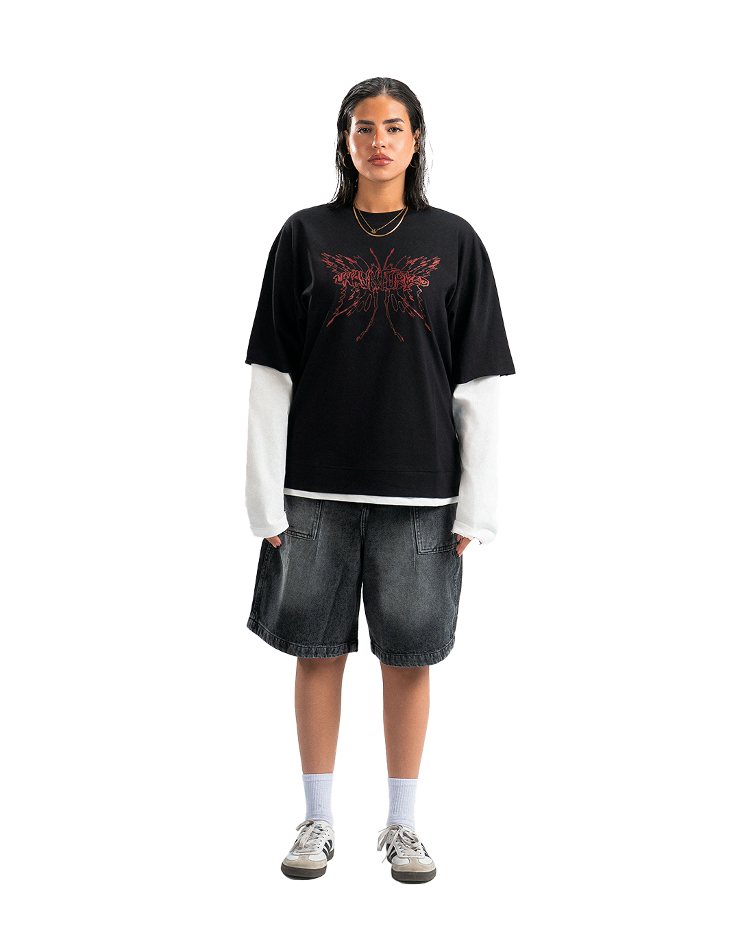 UA V2. Black Double-Sleeve Shirt