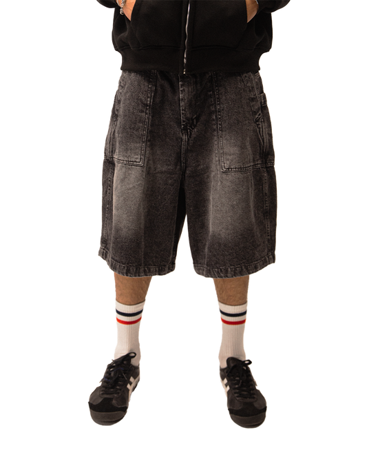 UA Black Washed Baggy Jorts