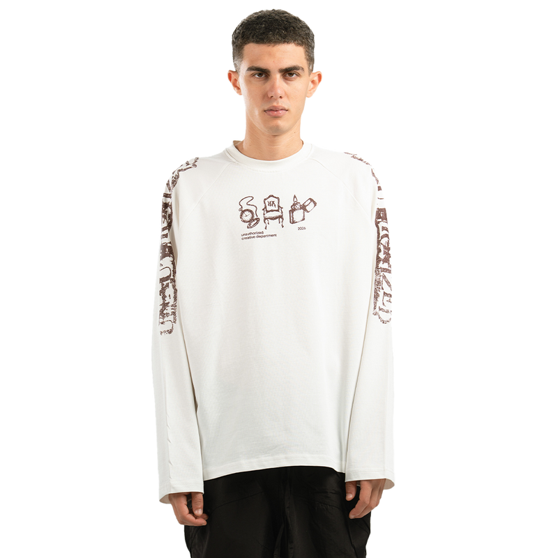 White Faded Long Sleeve