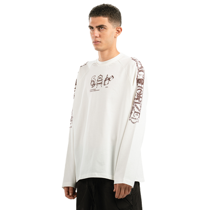 White Faded Long Sleeve