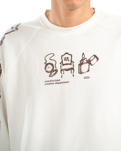 White Faded Long Sleeve
