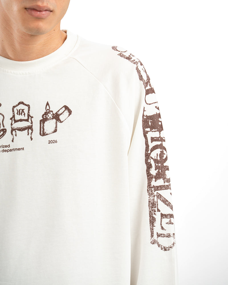 White Faded Long Sleeve