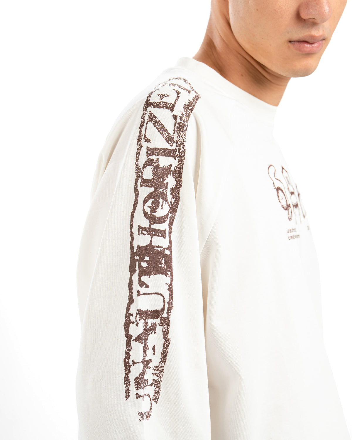 White Faded Long Sleeve