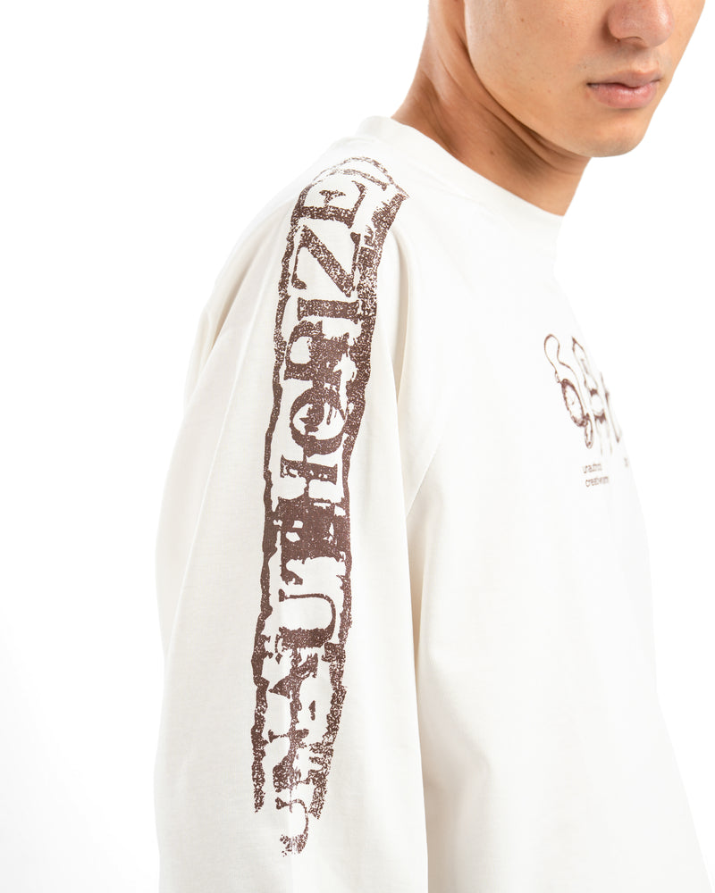 White Faded Long Sleeve