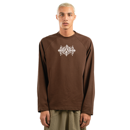 Brown Damask Long Sleeve