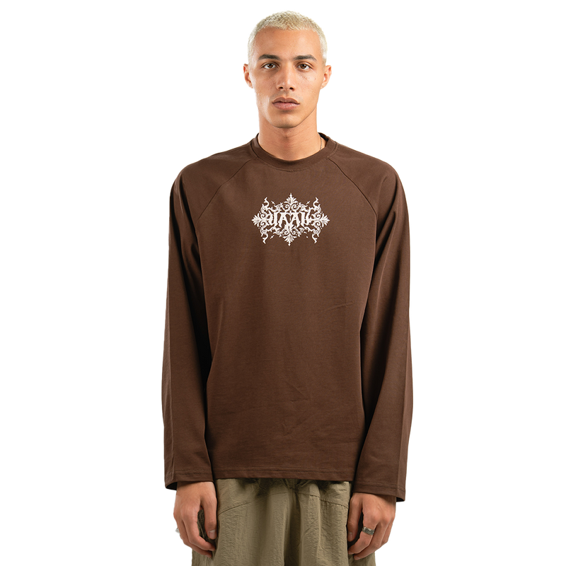 Brown Damask Long Sleeve