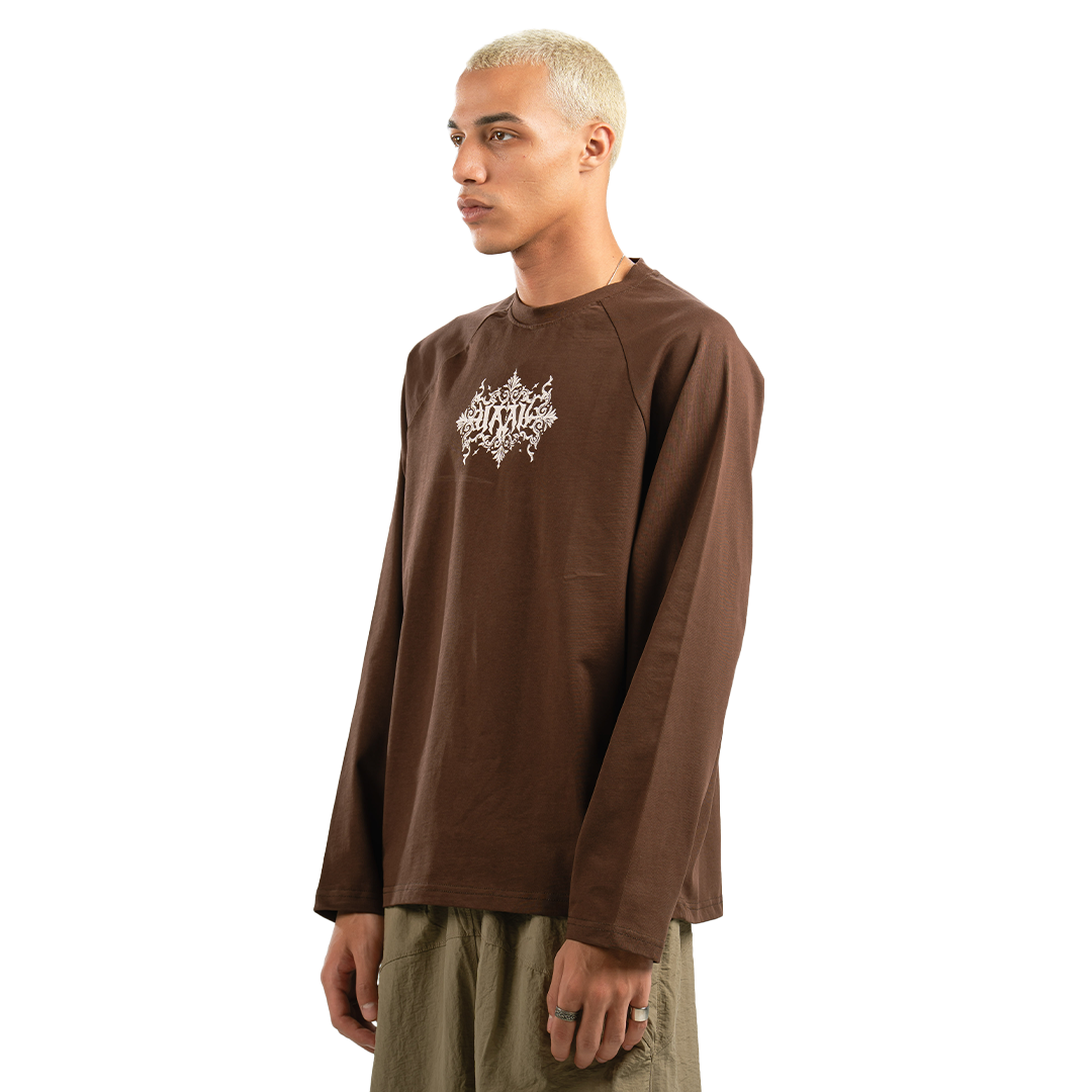 Brown Damask Long Sleeve