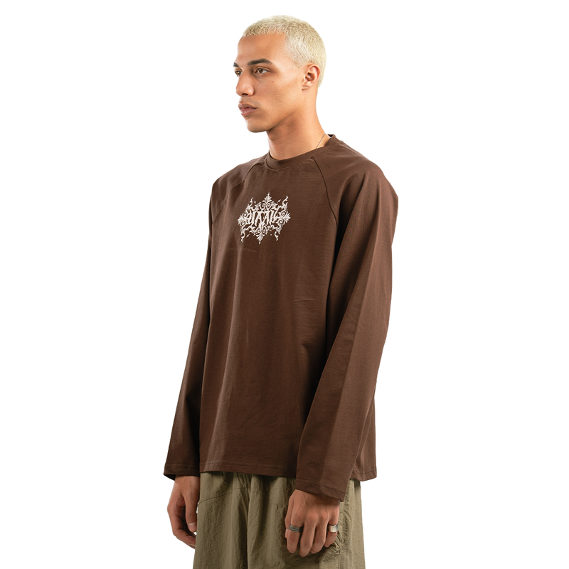 Brown Damask Long Sleeve