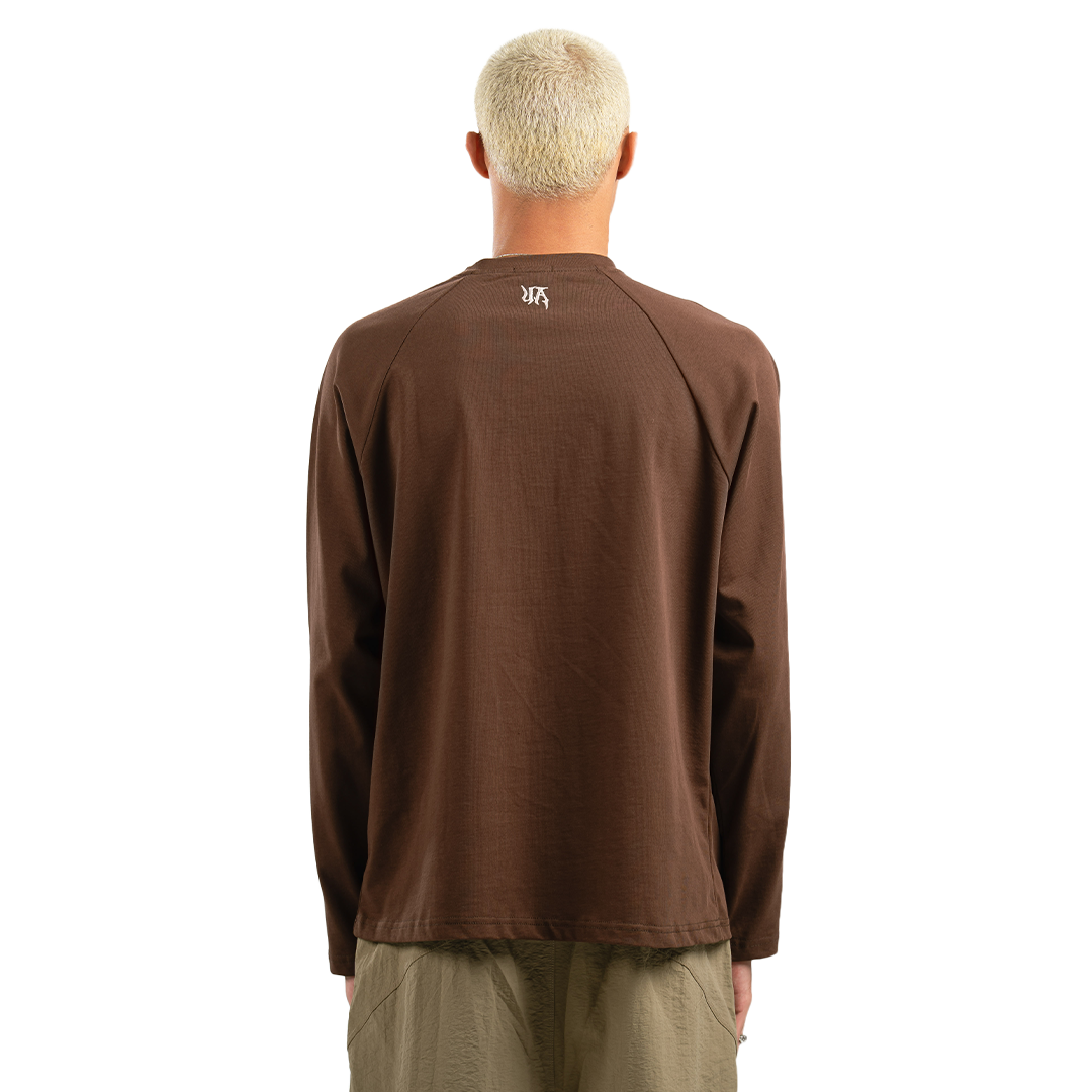 Brown Damask Long Sleeve