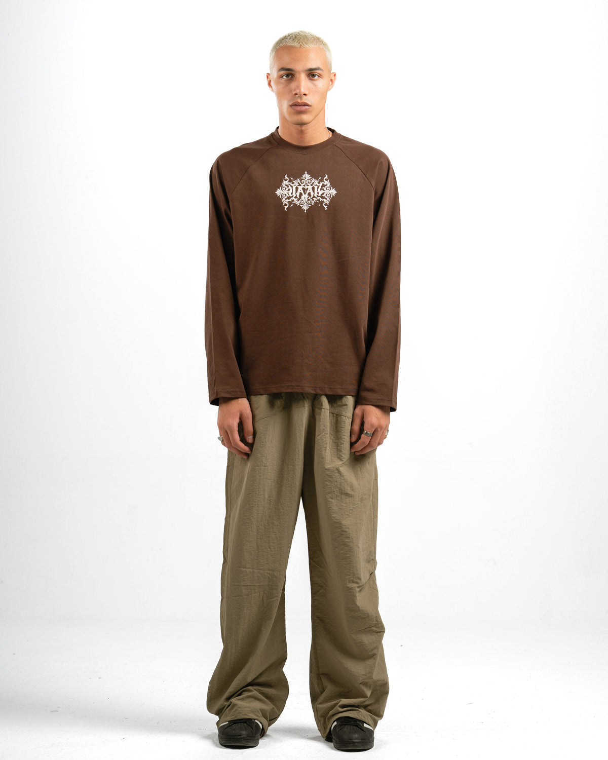 Brown Damask Long Sleeve