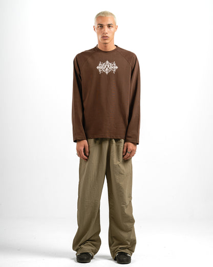 Brown Damask Long Sleeve