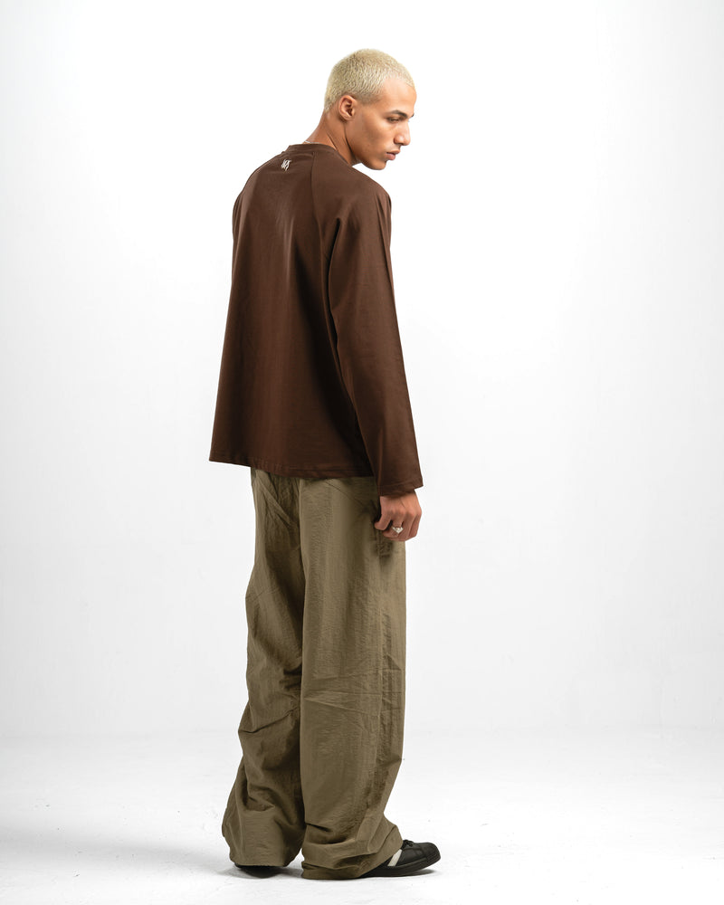 Brown Damask Long Sleeve