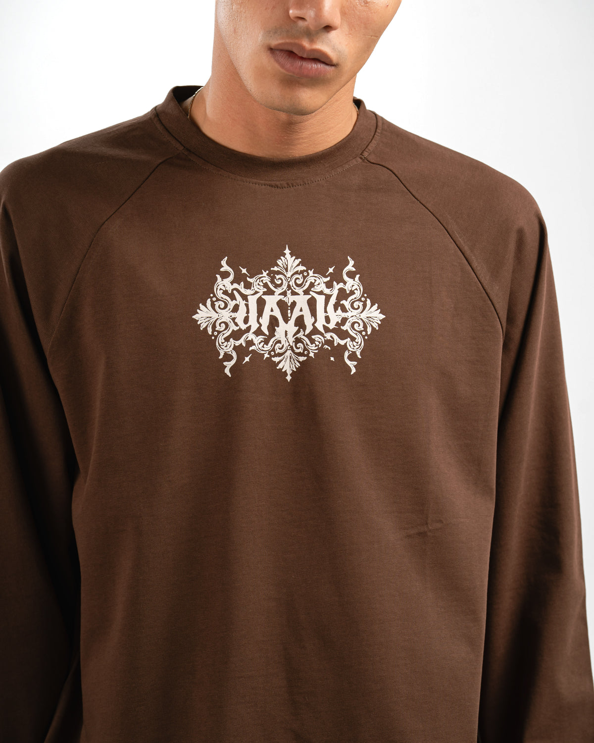 Brown Damask Long Sleeve