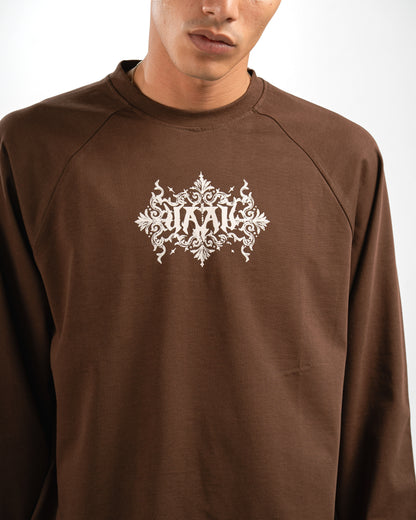 Brown Damask Long Sleeve