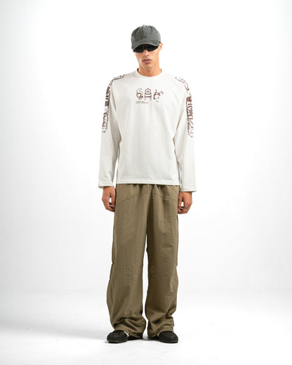 White Faded Long Sleeve