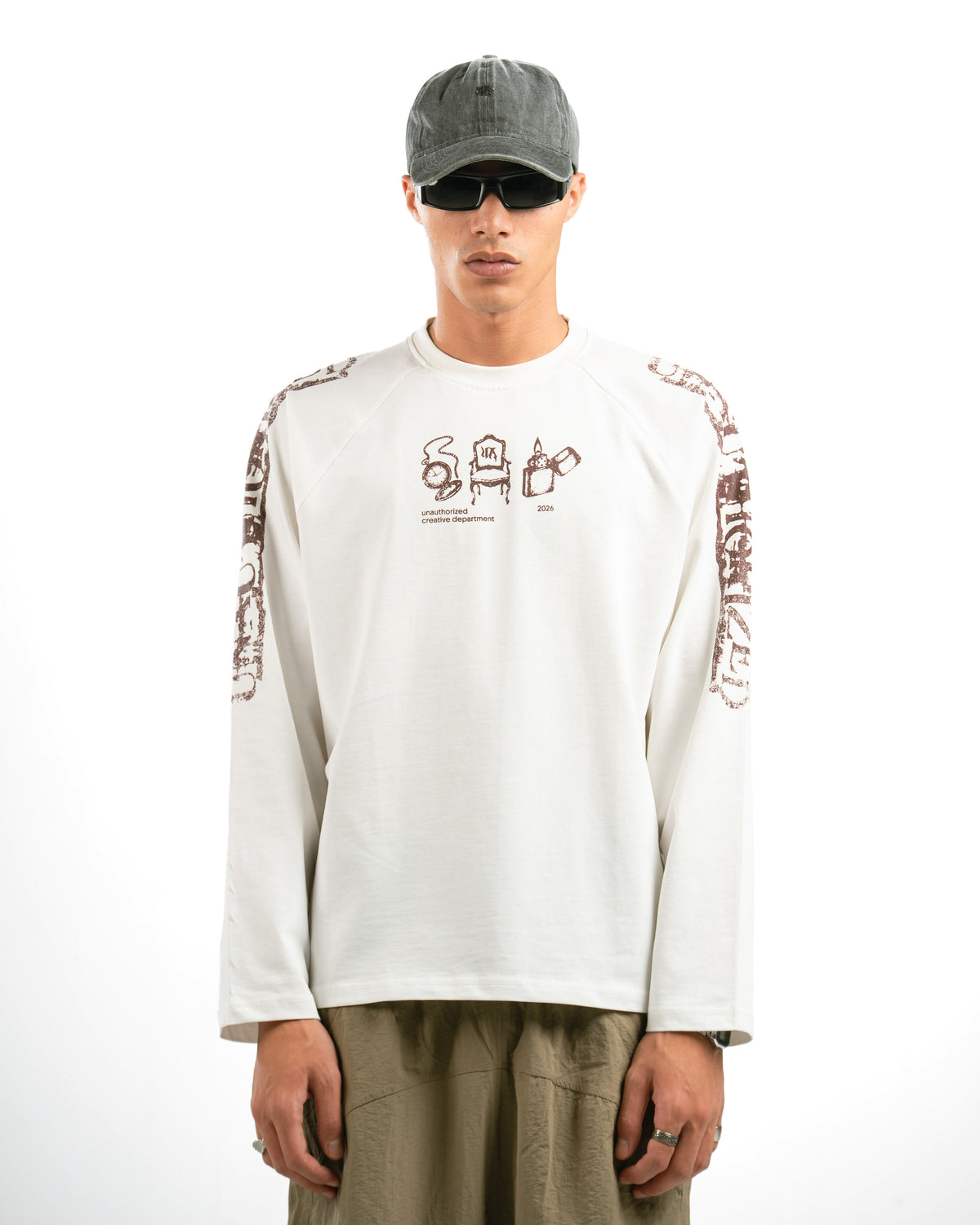 White Faded Long Sleeve