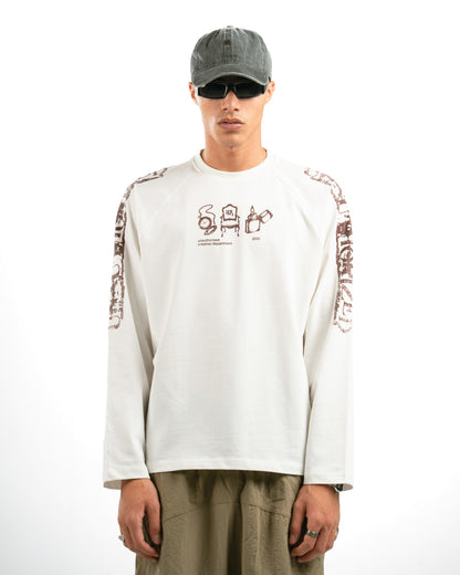 White Faded Long Sleeve