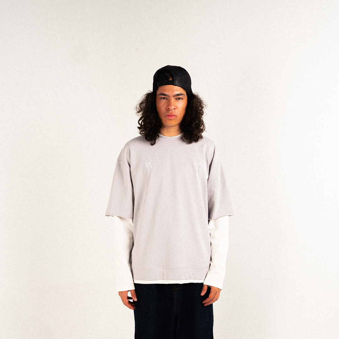 Grey Double-Sleeve Shirt