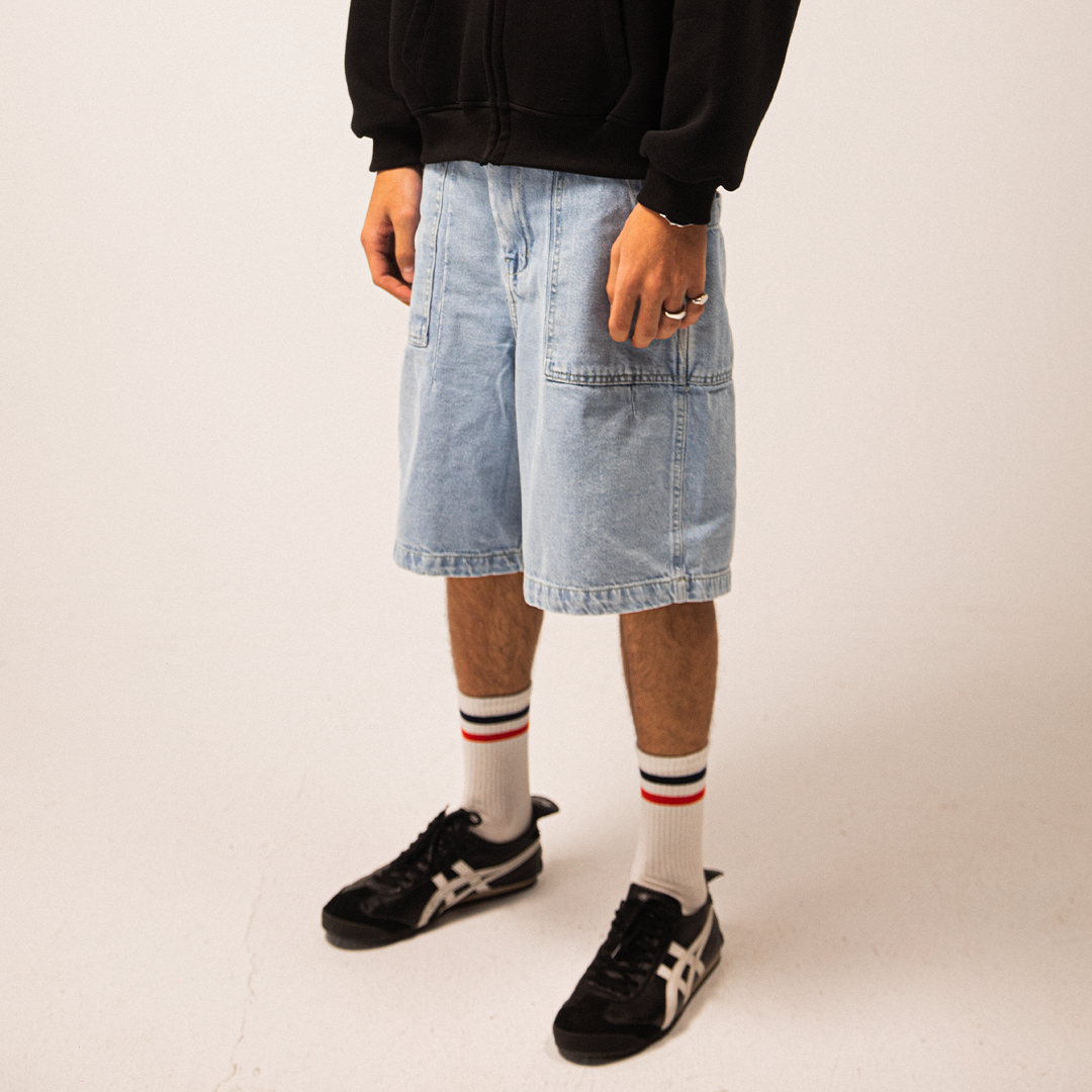 UA Light Washed Baggy Jorts