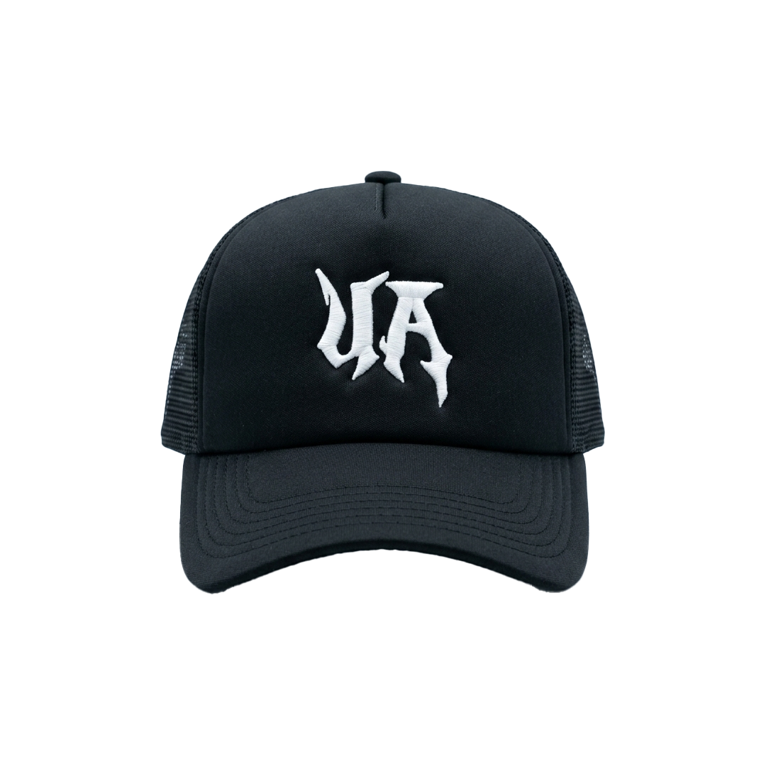 Black (WHITE) Stitched Cap