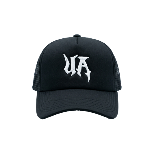 Black (WHITE) Stitched Cap