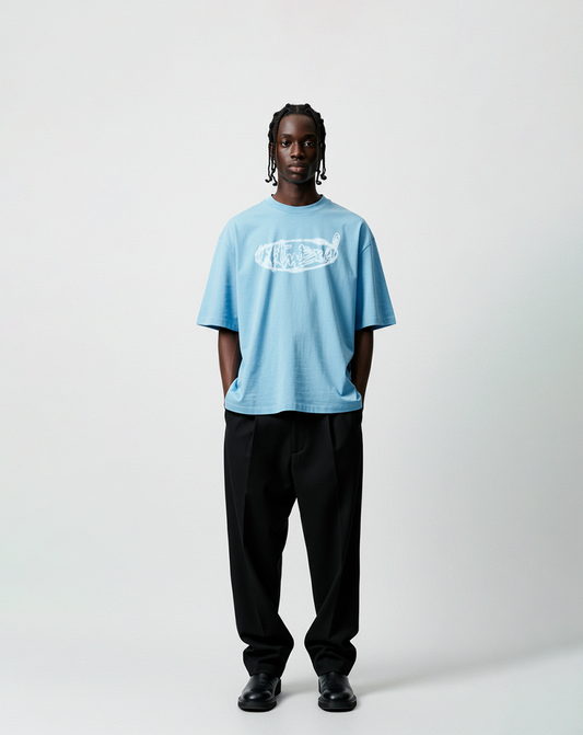 UA Baby Blue Graffiti Tee