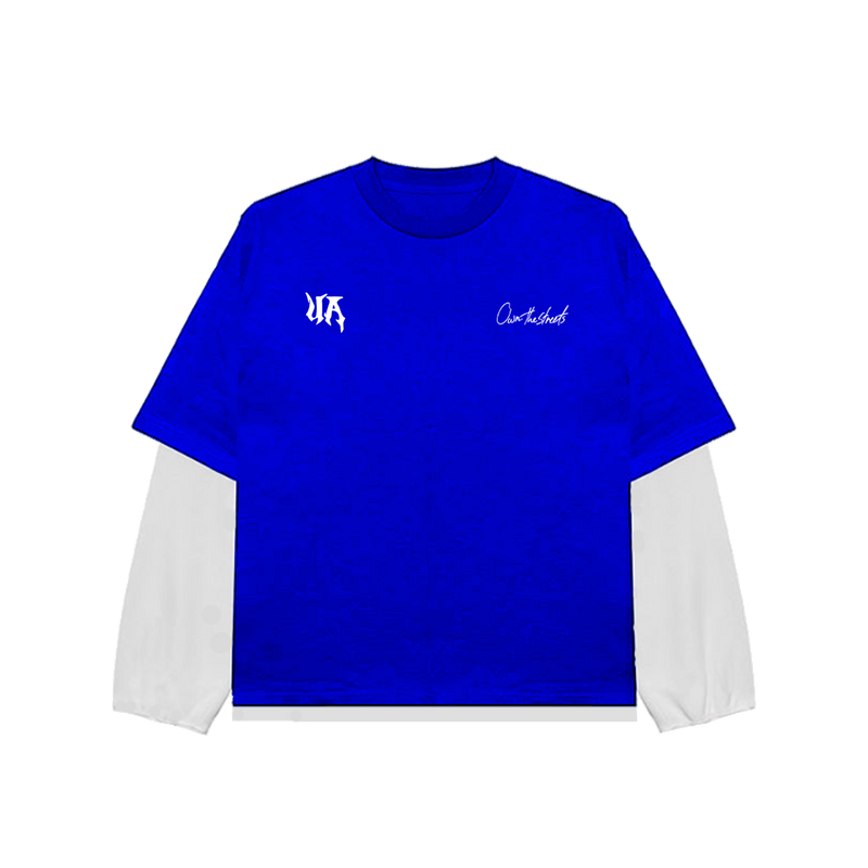 V1. Blue Double-Sleeve Shirt