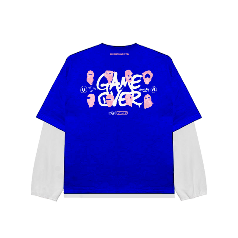 V1. Blue Double-Sleeve Shirt