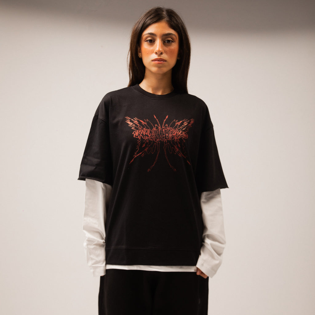 UA V2.Black Double-Sleeve Shirt