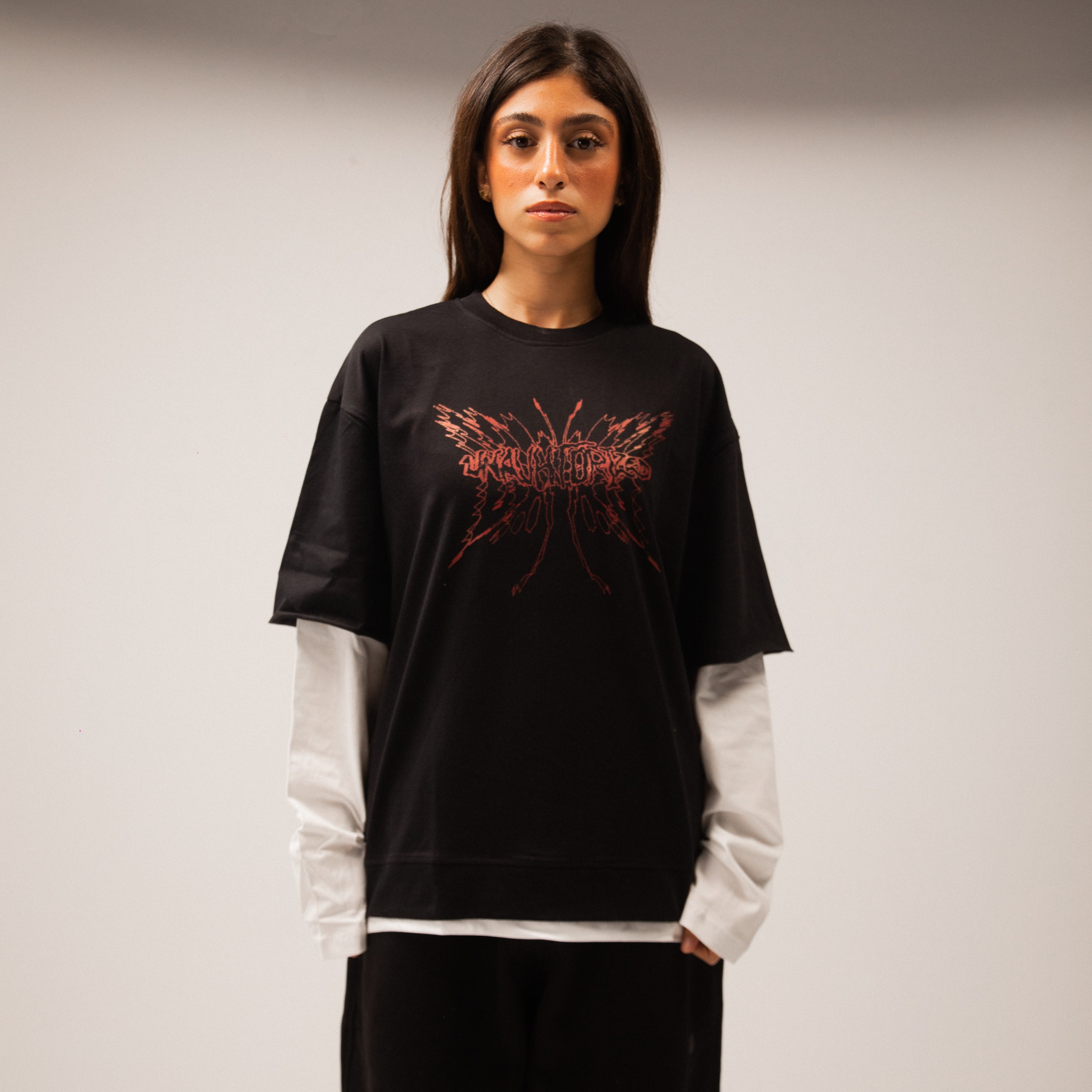 UA V2.Black Double-Sleeve Shirt