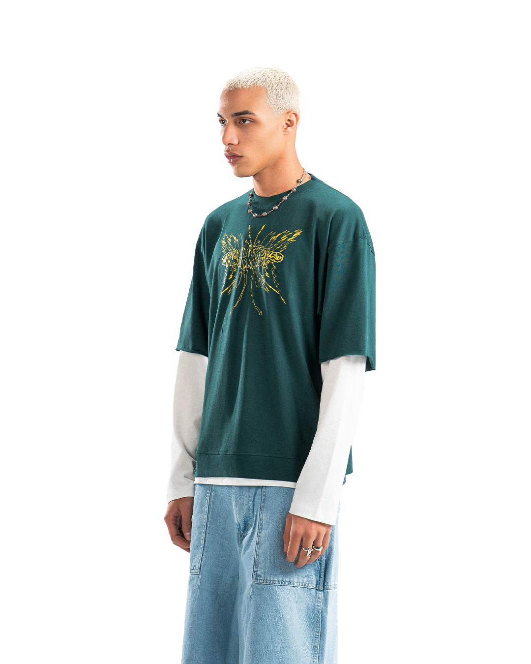 UA V2. Green Double-Sleeve Shirt