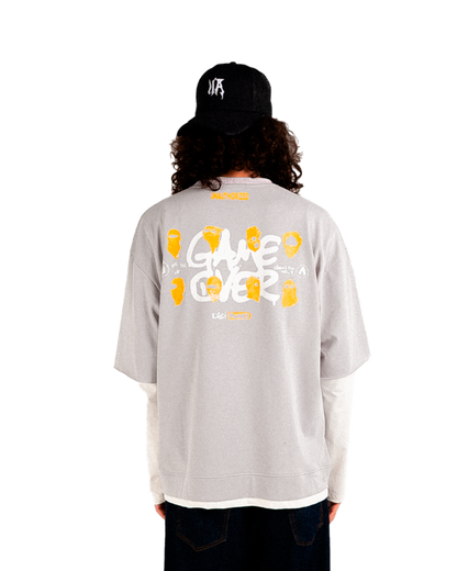 V1. Grey Double-Sleeve Shirt