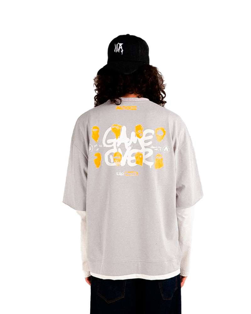V1. Grey Double-Sleeve Shirt