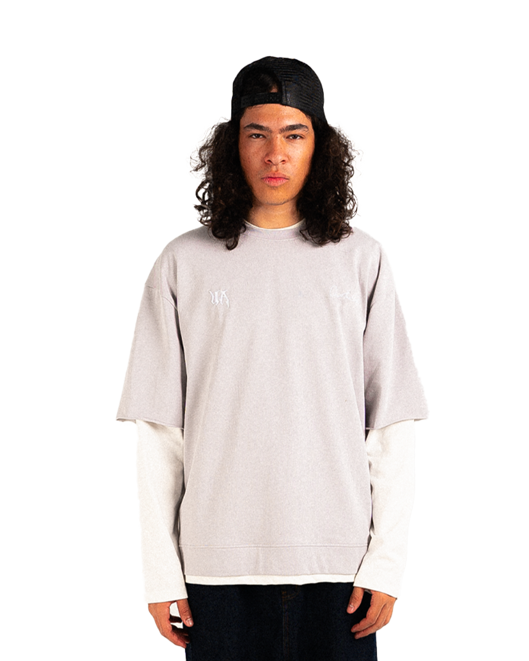 V1. Grey Double-Sleeve Shirt