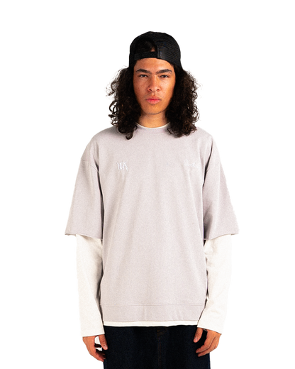 V1. Grey Double-Sleeve Shirt