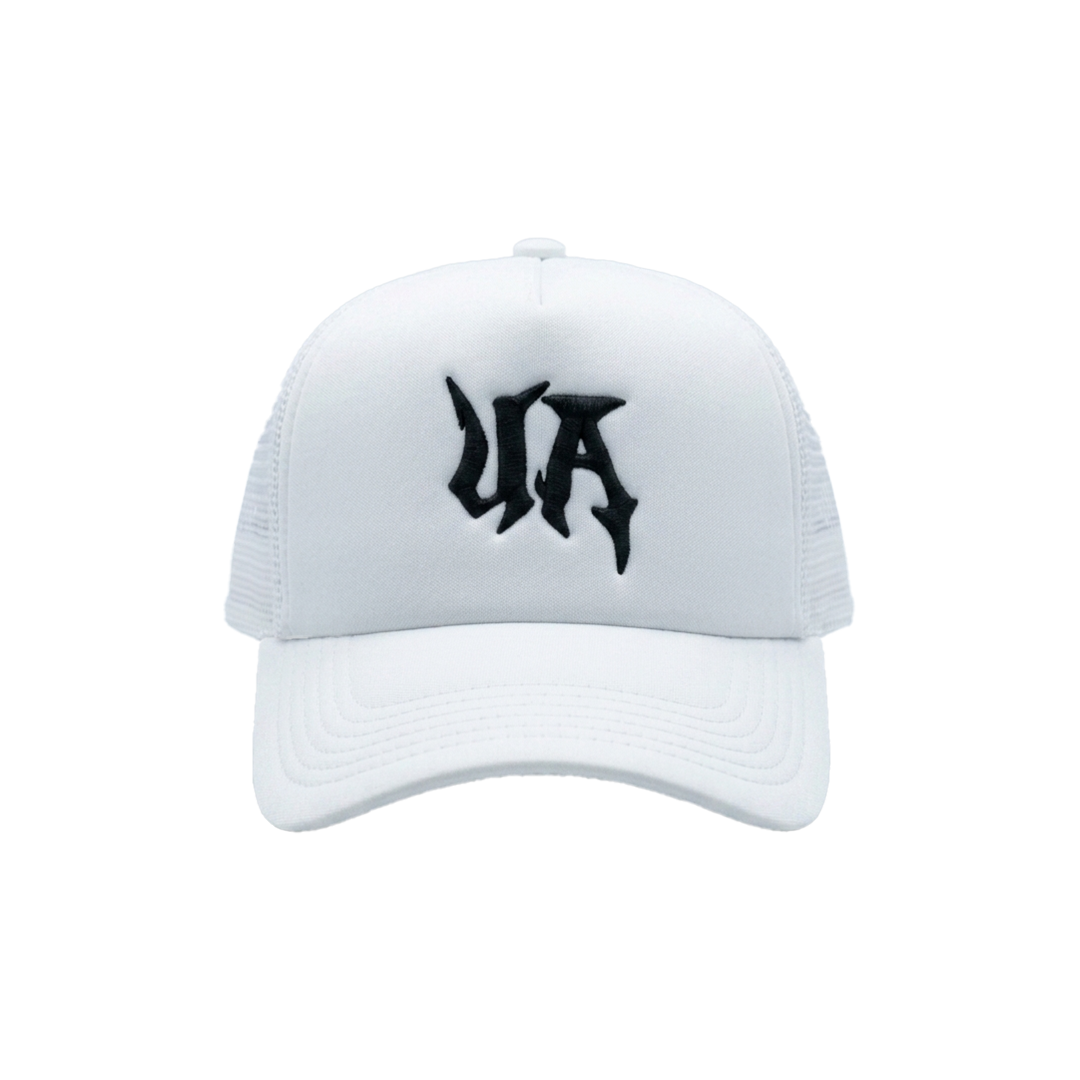 White (BLACK) Stitched Cap