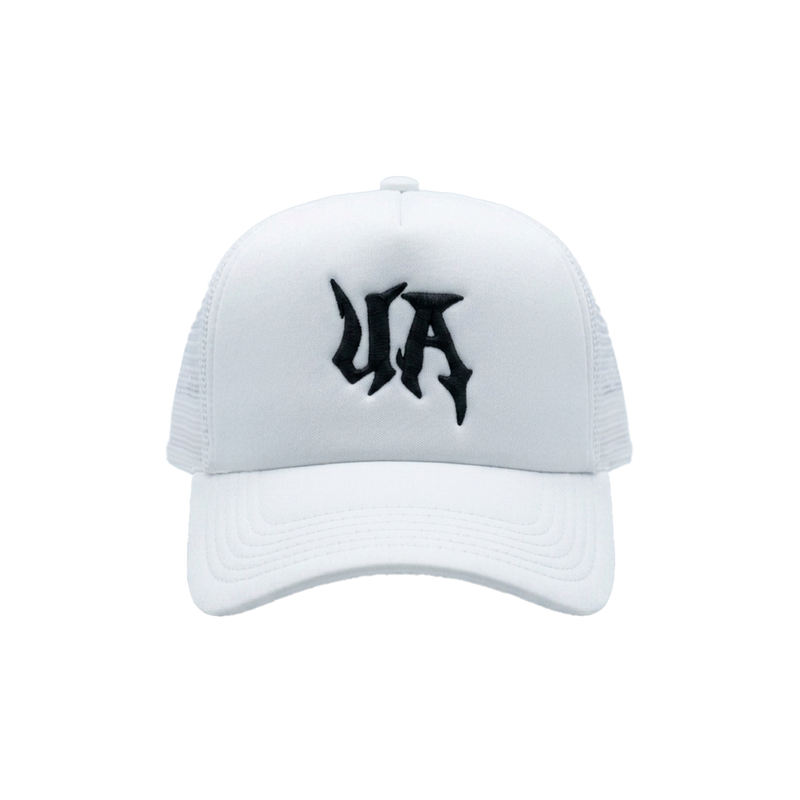 White (BLACK) Stitched Cap