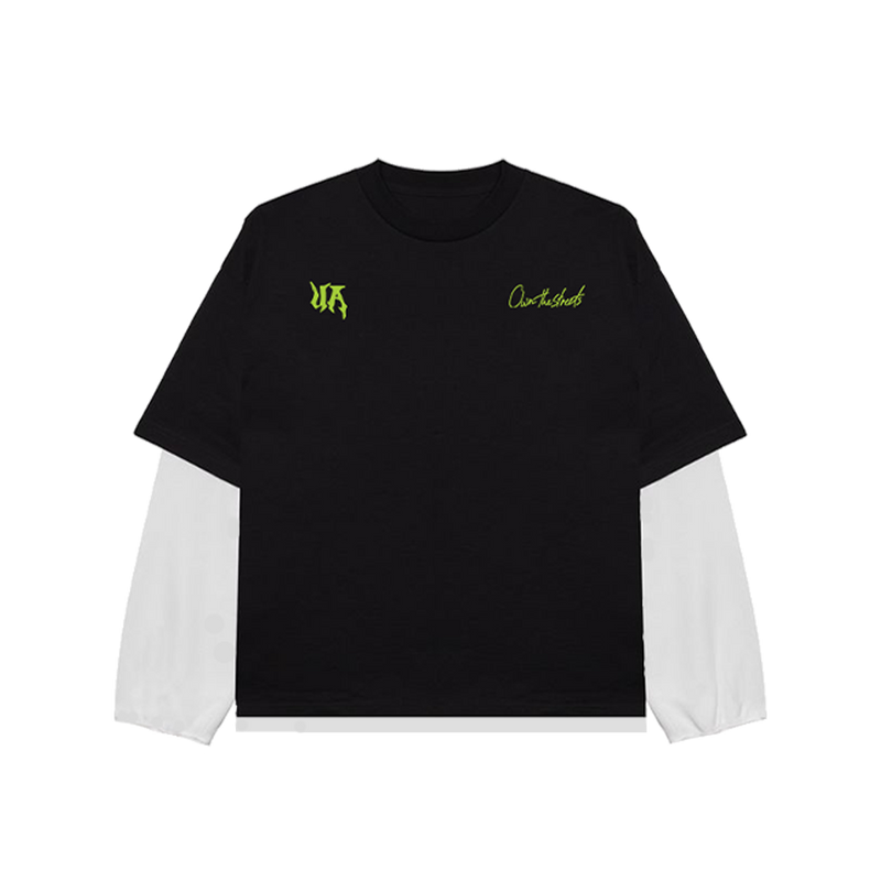 V1. Black Double-Sleeve Shirt