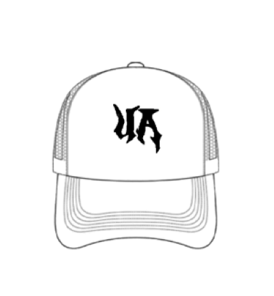 White (BLACK) Stitched Cap