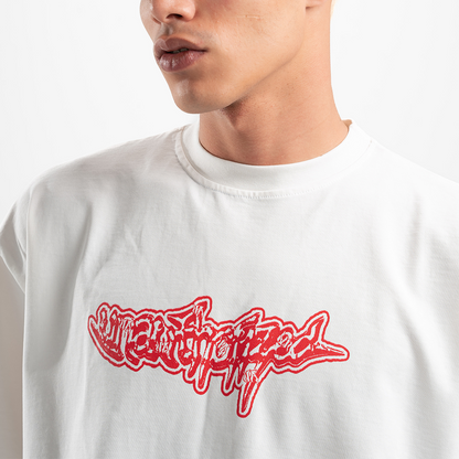 UA White Corrupted Tee