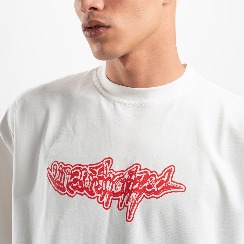 White Corrupted Tee