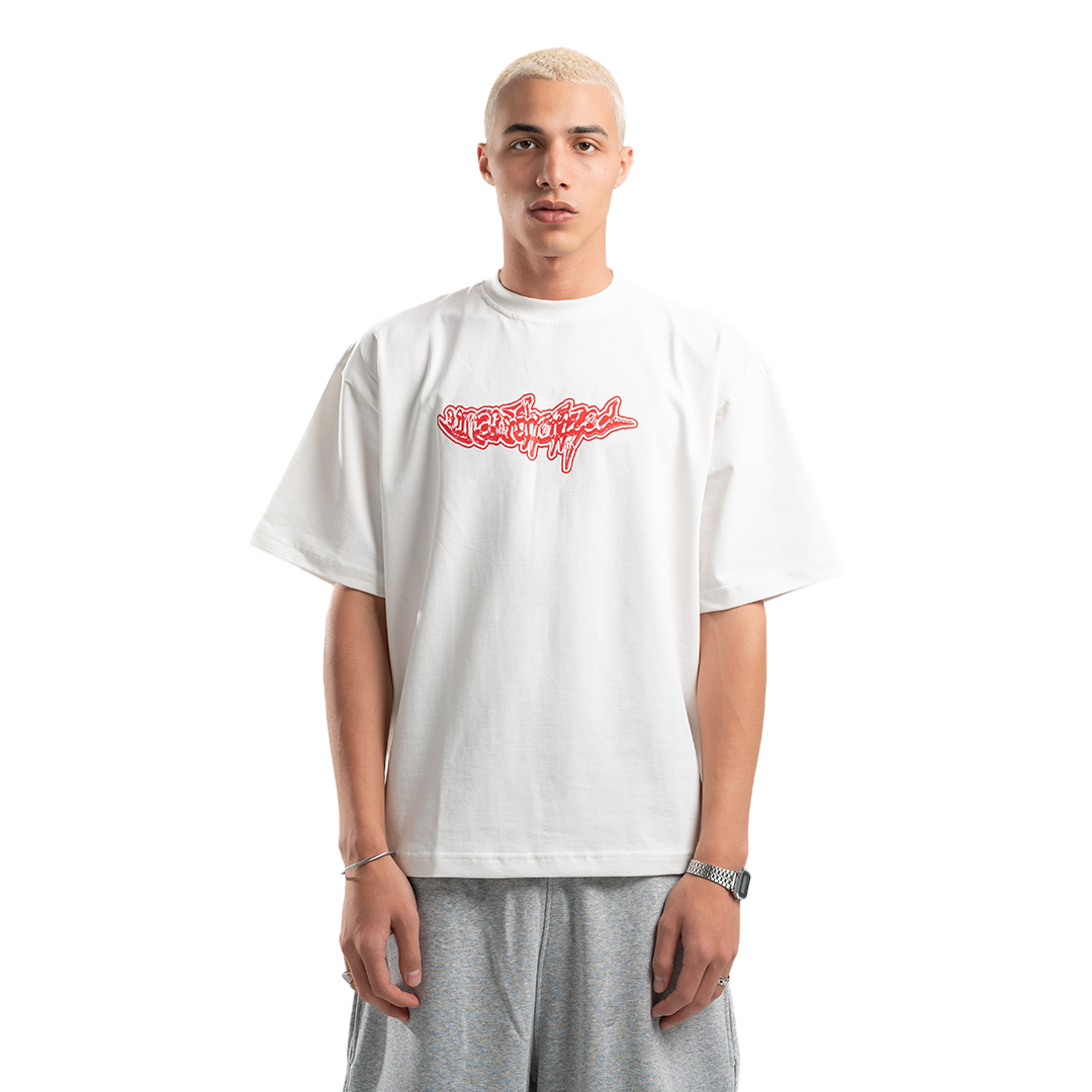 UA White Corrupted Tee