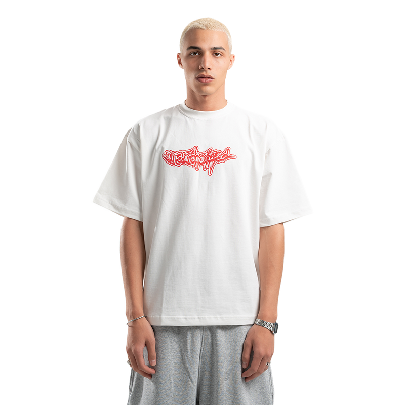 UA White Corrupted Tee